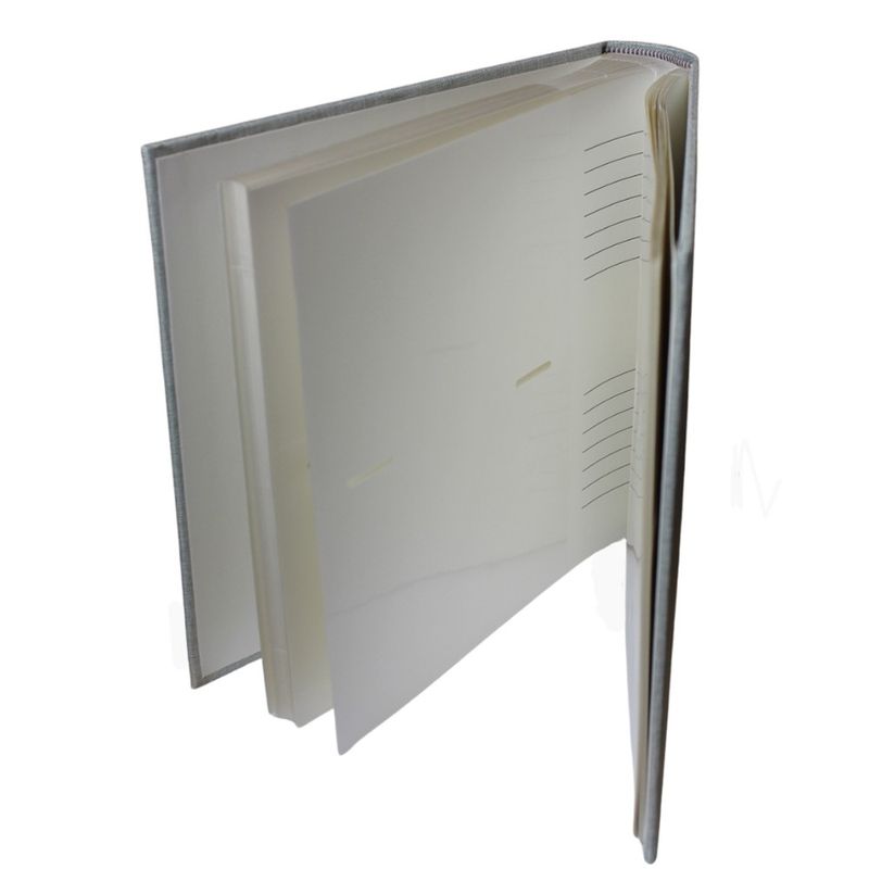 Market - Cadouri - Rame si albume foto - Album foto canvas book, capacitate 200 poze, format 10x15 cm, spatiu notite culoare gri - Infinity.ro