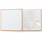 Market - Cadouri - Rame si albume foto - Album foto premium cu cutie, 500 poze 10x15 cm, 50 file, coperta carton gros, model floral vintage, 34x32x6 cm culoare galben - Infinity.ro