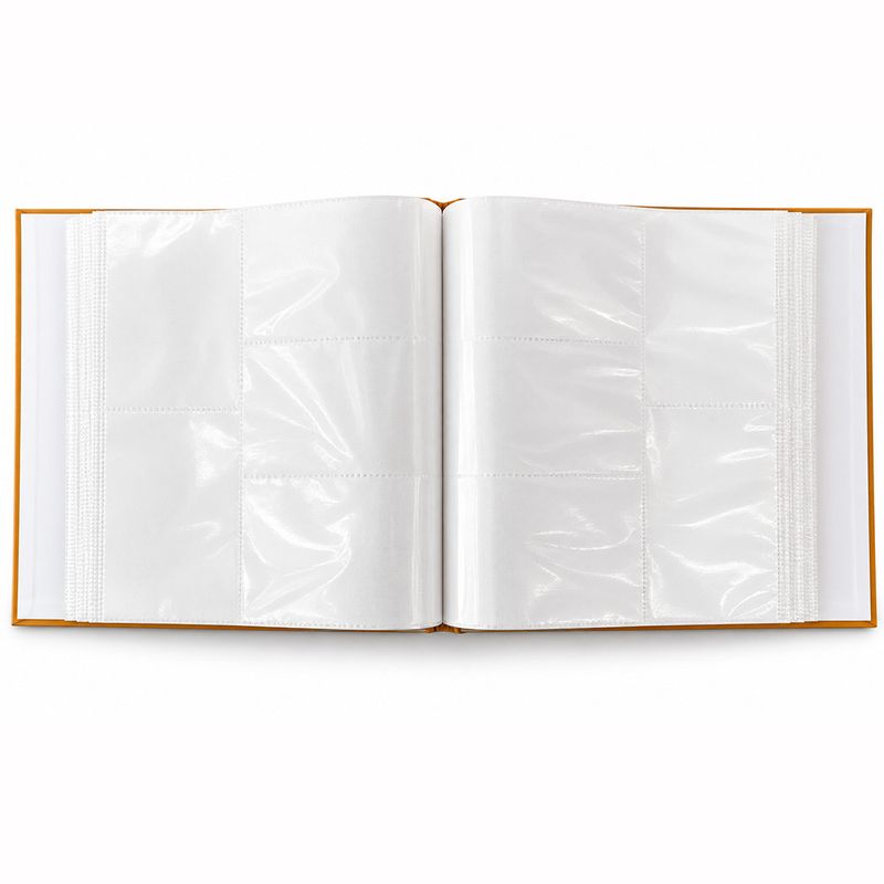Market - Cadouri - Rame si albume foto - Album foto premium cu cutie, 500 poze 10x15 cm, 50 file, coperta carton gros, model floral vintage, 34x32x6 cm culoare galben - Infinity.ro