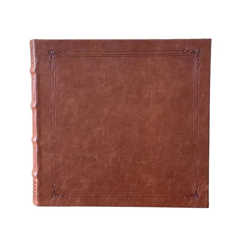 Market - Cadouri - Rame si albume foto - Album foto tip carte, piele ecologica, format 10x15 cm, 200 buzunare slip-in pentru poze, vintage culoare maro deschis - Infinity.ro