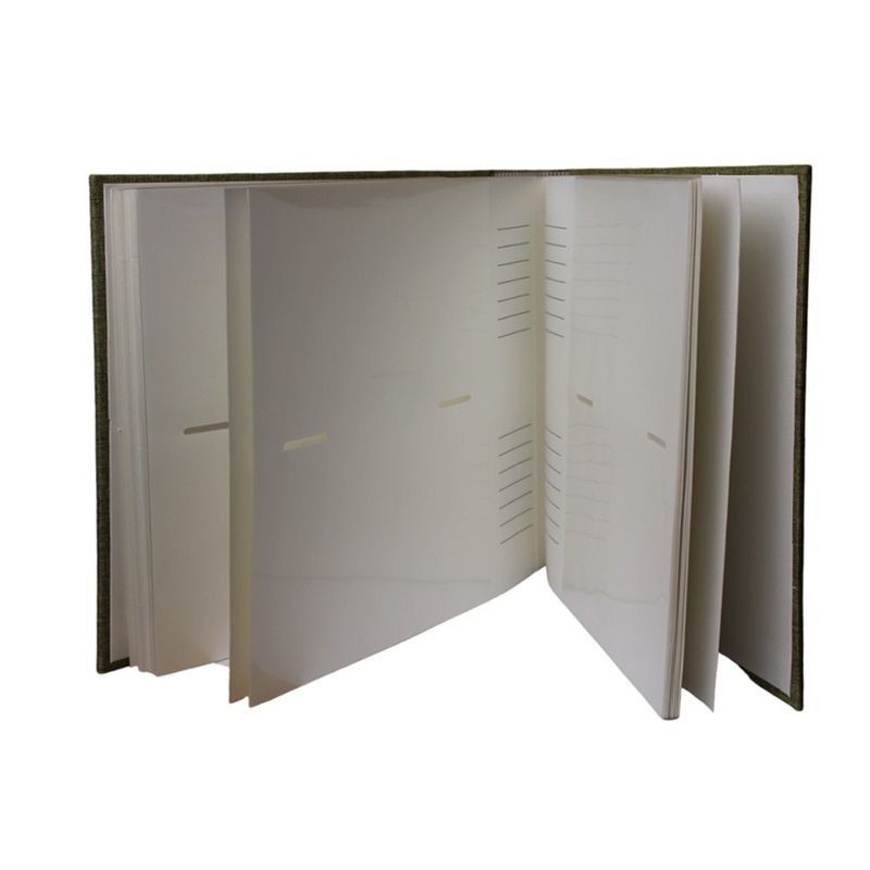 Market - Cadouri - Rame si albume foto - Album foto canvas book, capacitate 200 poze, format 10x15 cm, spatiu notite culoare verde - Infinity.ro