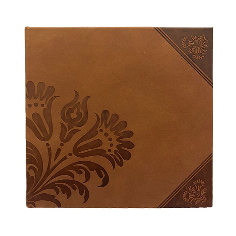 Market - Cadouri - Rame si albume foto - Album foto flower, stocare 200 poze 10x15 cm, coperta flori decorative, diverse culori culoare maro deschis - Infinity.ro