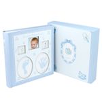 Market - Cadouri - Rame si albume foto - Album foto baby personalizabil, 200 poze, 10x15, amprente bebelus, cutie culoare albastru - Infinity.ro