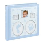 Market - Cadouri - Rame si albume foto - Album foto baby personalizabil, 200 poze, 10x15, amprente bebelus, cutie culoare albastru - Infinity.ro