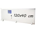 Carti si Birotica - Birotica - Accesorii de birou - Table si clipboard-uri - Tabla magnetica alba 40x120 cm, 2 fete, rama de aluminiu, prindere desktop pe birou - Infinity.ro
