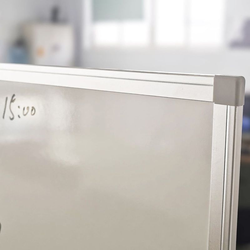 Carti si Birotica - Birotica - Accesorii de birou - Table si clipboard-uri - Tabla magnetica alba 40x120 cm, 2 fete, rama de aluminiu, prindere desktop pe birou - Infinity.ro