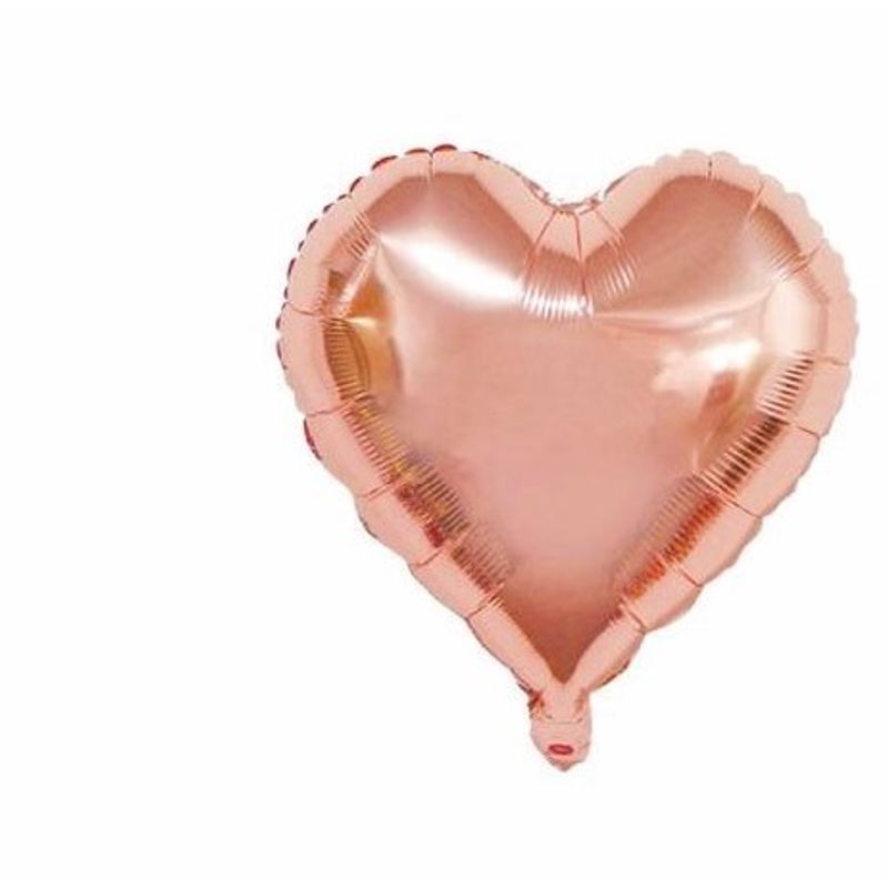 Casa si Gradina - Decoratiuni - Decoratiuni petrecere - Baloane - Baloan figurina din folie de aluminiu tip inima  Roz, 45 cm - Infinity.ro