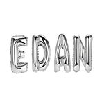Casa si Gradina - Decoratiuni - Decoratiuni petrecere - Baloane - Set Baloane Numele Edan, Argintiu, 40 cm - Infinity.ro