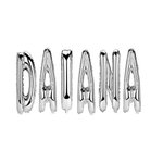 Casa si Gradina - Decoratiuni - Decoratiuni petrecere - Baloane - Set Baloane Litere Nume Daiana , Argintiu , 40Cm - Infinity.ro