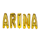 Casa si Gradina - Decoratiuni - Decoratiuni petrecere - Baloane - Set Baloane Litere Nume Arina , Auriu , 40Cm - Infinity.ro