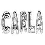 Casa si Gradina - Decoratiuni - Decoratiuni petrecere - Baloane - Set Baloane Litere Nume Carla , Argintiu , 40Cm - Infinity.ro