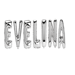 Casa si Gradina - Decoratiuni - Decoratiuni petrecere - Baloane - Set Baloane Litere Nume Evelina , Argintiu , 40Cm - Infinity.ro