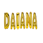 Casa si Gradina - Decoratiuni - Decoratiuni petrecere - Baloane - Set Baloane Litere Nume Daiana , Auriu , 40Cm - Infinity.ro