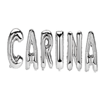 Casa si Gradina - Decoratiuni - Decoratiuni petrecere - Baloane - Set Baloane Litere Nume Carina , Argintiu , 40Cm - Infinity.ro