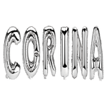 Casa si Gradina - Decoratiuni - Decoratiuni petrecere - Baloane - Set Baloane Litere Nume Corina , Argintiu , 40Cm - Infinity.ro