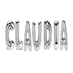 Casa si Gradina - Decoratiuni - Decoratiuni petrecere - Baloane - Set Baloane Litere Nume Claudia , Argintiu , 40Cm - Infinity.ro
