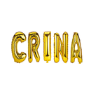 Casa si Gradina - Decoratiuni - Decoratiuni petrecere - Baloane - Set Baloane Litere Nume Crina , Auriu , 40Cm - Infinity.ro