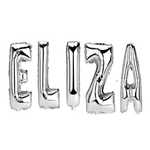 Casa si Gradina - Decoratiuni - Decoratiuni petrecere - Baloane - Set Baloane Litere Nume Eliza , Argintiu , 40Cm - Infinity.ro