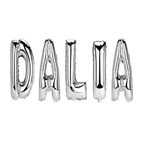 Casa si Gradina - Decoratiuni - Decoratiuni petrecere - Baloane - Set Baloane Litere Nume Dalia , Argintiu , 40Cm - Infinity.ro