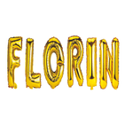 Casa si Gradina - Decoratiuni - Decoratiuni petrecere - Baloane - Set Baloane Litere Nume Florin , Auriu , 40Cm - Infinity.ro