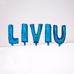 Casa si Gradina - Decoratiuni - Decoratiuni petrecere - Baloane - Set Baloane Litere Nume Liviu, Albastru, 40 cm - Infinity.ro