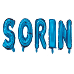 Casa si Gradina - Decoratiuni - Decoratiuni petrecere - Baloane - Set Baloane Litere Nume Sorin, Albastru, 40 cm - Infinity.ro