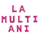 Casa si Gradina - Decoratiuni - Decoratiuni petrecere - Baloane - Set baloane din folie de aluminiu La multi Ani Magenta 40 cm - Infinity.ro