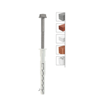 Casa si Gradina - Constructii - Feronerie si accesorii - Suruburi, dibluri si accesorii uz general - Diblu premium de fixare cu holsurub, cap hexagonal M10x260mm, Klimas Wkret-met, KPR10260K (set de 25 buc.) - Infinity.ro