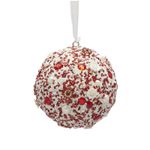 Casa si Gradina - Decoratiuni - Decoratiuni de sezon - Glob brad Craciun Thousand Pearls, 10 cm, alb - Infinity.ro
