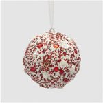 Casa si Gradina - Decoratiuni - Decoratiuni de sezon - Glob brad Craciun Thousand Pearls, 10 cm, alb - Infinity.ro