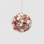 Casa si Gradina - Decoratiuni - Decoratiuni de sezon - Glob brad Craciun Thousand Pearls, 7.5 cm, alb - Infinity.ro