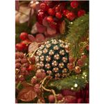 Casa si Gradina - Decoratiuni - Decoratiuni de sezon - Glob brad Craciun Elizabeth cu perle, 12 cm, verde - Infinity.ro