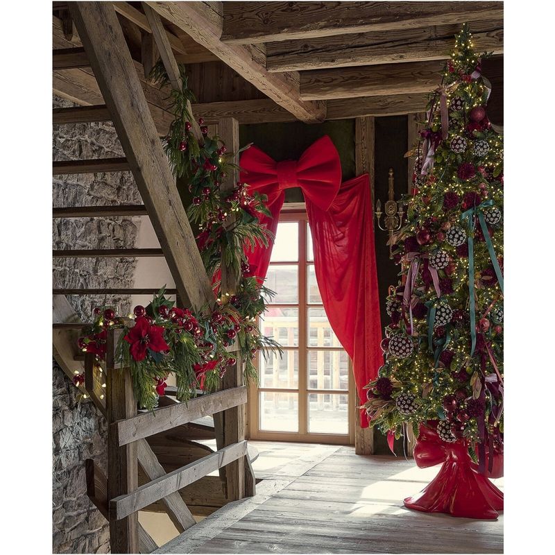 Casa si Gradina - Decoratiuni - Decoratiuni de sezon - Glob brad Craciun Elizabeth cu perle, 12 cm, rosu - Infinity.ro