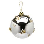 Casa si Gradina - Decoratiuni - Decoratiuni de sezon - Glob brad Craciun Bubble Ball, 12 cm, argintiu - Infinity.ro