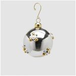 Casa si Gradina - Decoratiuni - Decoratiuni de sezon - Glob brad Craciun Bubble Ball, 8 cm, argintiu - Infinity.ro