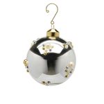 Casa si Gradina - Decoratiuni - Decoratiuni de sezon - Glob brad Craciun Bubble Ball, 10 cm, argintiu - Infinity.ro