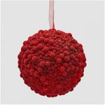Casa si Gradina - Decoratiuni - Decoratiuni de sezon - Glob brad Craciun Glitter Bubble, 13 cm, rosu - Infinity.ro