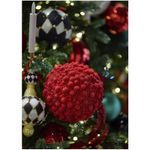 Casa si Gradina - Decoratiuni - Decoratiuni de sezon - Glob brad Craciun Glitter Bubble, 13 cm, rosu - Infinity.ro