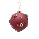 Casa si Gradina - Decoratiuni - Decoratiuni de sezon - Glob brad Craciun Bubble Ball, 10 cm, rosu - Infinity.ro