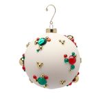 Casa si Gradina - Decoratiuni - Decoratiuni de sezon - Glob brad Craciun Bubble Ball, 12 cm, alb - Infinity.ro