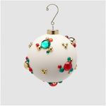 Casa si Gradina - Decoratiuni - Decoratiuni de sezon - Glob brad Craciun Bubble Ball, 10 cm, alb - Infinity.ro
