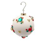 Casa si Gradina - Decoratiuni - Decoratiuni de sezon - Glob brad Craciun Bubble Ball, 10 cm, alb - Infinity.ro