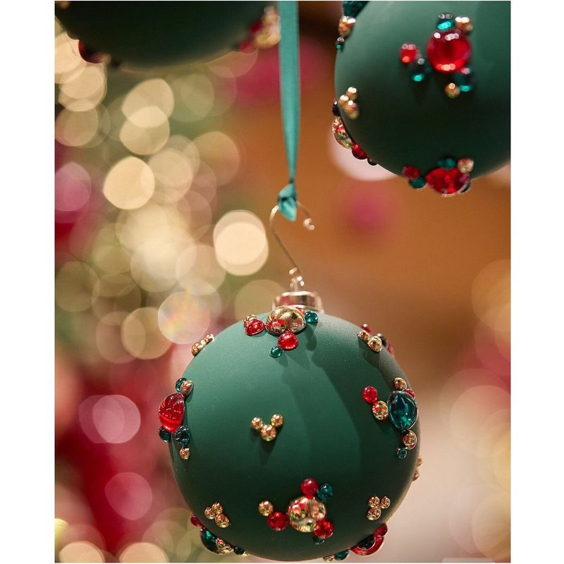 Casa si Gradina - Decoratiuni - Decoratiuni de sezon - Glob brad Craciun Bubble Ball, 10 cm, verde - Infinity.ro