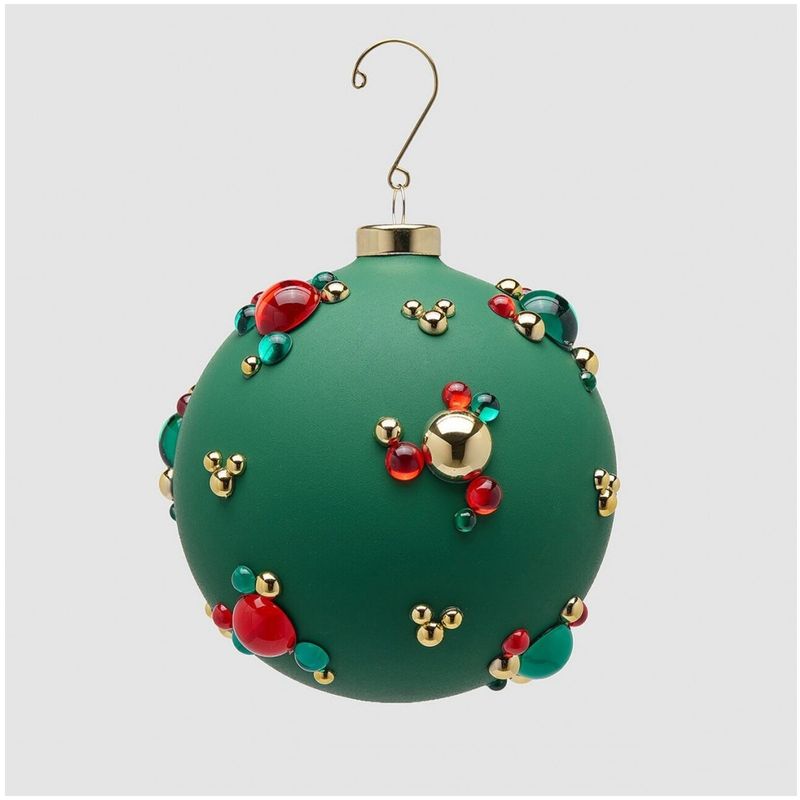 Casa si Gradina - Decoratiuni - Decoratiuni de sezon - Glob brad Craciun Bubble Ball, 12 cm, verde - Infinity.ro