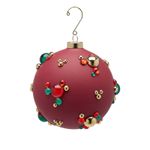 Casa si Gradina - Decoratiuni - Decoratiuni de sezon - Glob brad Craciun Bubble Ball, 12 cm, rosu - Infinity.ro