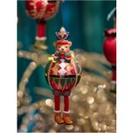 Casa si Gradina - Decoratiuni - Decoratiuni de sezon - Set 2 globuri brad Craciun pisici in uniforma de soldat, 10 cm, multicolor - Infinity.ro