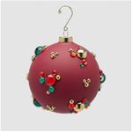 Casa si Gradina - Decoratiuni - Decoratiuni de sezon - Glob brad Craciun Bubble Ball, 12 cm, rosu - Infinity.ro
