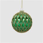Casa si Gradina - Decoratiuni - Decoratiuni de sezon - Glob brad Craciun Rhombus, 8 cm, verde - Infinity.ro