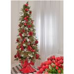 Casa si Gradina - Decoratiuni - Decoratiuni de sezon - Set 4 globuri brad Christmas Dream, 8 cm, rosu - Infinity.ro