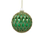 Casa si Gradina - Decoratiuni - Decoratiuni de sezon - Glob brad Craciun Rhombus, 8 cm, verde - Infinity.ro